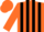 Silk - Orange, black tiger stripes, orange cap