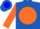 Silk - ROYAL BLUE, Blue 'WBD' on Orange disc, Orange Bars on sleeves