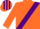 Silk - Orange, Purple sash, striped cap