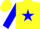 Silk - Yellow, Blue Star, Blue Sleeves