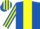 Silk - ROYAL BLUE, yellow panel, striped sleeves & cap