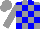 Silk - grey, Blue Blocks