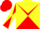 Silk - Red, Yellow Yoke and K, Red and Yellow Diagonally Quartered