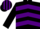 Silk - BLACK & PURPLE CHEVRONS, purple armlet, striped cap