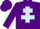 Silk - Purple, Light Blue Cross of Lorraine