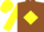 Silk - Brown, Yellow diamond, sleeves and cap