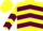 Silk - Yellow, maroon chevrons, maroon ch