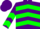 Silk - Purple and Green Quarters, Green Chevrons on Purple S