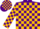 Silk - Purple and Gold Blocks, Purple 'SS'