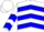 Silk - White, Black and Blue Inverted Chevrons
