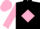 Silk - Black, pink diamond, pink sleeves, pink cap