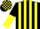 Silk - Black and Yellow stripes, halved sleeves, Black and Yellow check cap