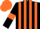 Silk - Black and Orange stripes, Black sleeves, Orange armlets, Orange cap