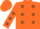 Silk - Fluorescent Orange, Brown spots