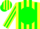 Silk - Yellow, Yellow 'OF' on Green disc, Green Stripes and Shamr
