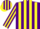 Silk - Purple with Yellow Stripes