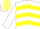 Silk - White, Yellow chevrons, striped cap