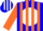 Silk - Blue, Orange 'SF' on White disc,Orange Stripes on Sleeves