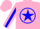 Silk - Pink, Blue Star Circle, Blue Star Stripe on Sleeves