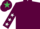 Silk - MAROON, white stars on sleeves, maroon cap, emerald green star