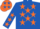 Silk - Royal Blue, Orange stars