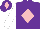 Silk - PURPLE, pink diamond, white sleeves, purple cap, pink diamond