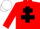 Silk - Red, Black cross of lorraine, Red sleeves, White cap