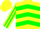 Silk - Yellow and Green chevrons, Striped sleeves, Yellow cap