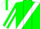 Silk - Green, Green Shamrock on White Sash, White Stripe