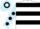 Silk - White, Black hoops, Light Blue sleeves, Black spots, Light Blue and Black hooped cap