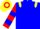 Silk - Blue red 'h' yellow epaulets blue sl.yell hoop red cp yell saw(lived)