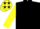 Silk - Black, Yellow 'SR' and Emblem, Black Stars on Yellow Sleeves