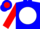 Silk - Blue, Red 'D' on White disc, Red Sleeves