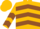 Silk - Gold, brown inverted chevrons, gold a