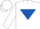 Silk - White, royal blue inverted triangle