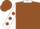 Silk - Brown, White Collar, White Bars on Sleeves, Brown spots on White C