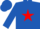 Silk - Royal Blue, Red Star, Royal Blue and Red Diagonal Q