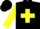 Silk - Black, Yellow Cross of St Andrew and sleeves, Black cap