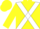 Silk - Yellow, Black 'Hatmaker' on White cross belts