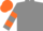 Silk - Grey, Orange hooped sleeves, Orange cap