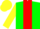 Silk - Green, red panel, yellow sleeves, green, red and yellow cap