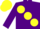 Silk - Purple, large Yellow spots, Yellow cap