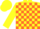 Silk - Yellow, Brown and Orange Blocks, Yellow Cap
