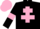 Silk - Black, Pink Cross of Lorraine, armlets and cap