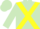 Silk - Light green, yellow cross belts