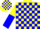 Silk - YELLOW AND BLUE BLOCKS, yellow and blue halved sle