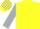 Silk - Yellow, silver 'A' on back, yellow blocks on silver sleeves, mat