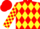 Silk - Red and Yellow diamonds, checked sleeves