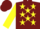 Silk - Burgundy, Yellow Stars and Cuffs on Sleeves, Burgundy Cap