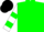 Silk - Hunter Green, White Claddaugh, White Sleeves, Green Hoop, Green